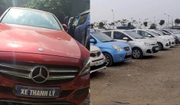 Xe 'mùa Euro' thanh lý: Mercedes E300 vứt xó, Kia Morning xước quanh xe được ngân hàng rao bán giá giật mình