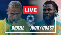 Trực tiếp U23 Brazil vs U23 Bờ Biển Ngà, cập nhật link xem trực tiếp U23 Brazil vs U23 Bờ Biển Ngà, 15h30 ngày 25/07