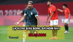 Lịch thi đấu bóng đá hôm nay 28/7: Lịch thi đấu bóng đá nam Olympic 2020, trực tiếp VTV
