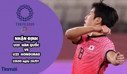 Nhận định U23 Hàn Quốc vs U23 Honduras, 15h30 ngày 28/07: Bảng B bóng đá nam Olympic 2020