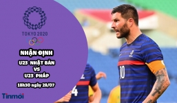 Nhận định U23 Pháp vs U23 Nhật Bản, 18h30 ngày 28/07: Bảng A bóng đá nam Olympic 2020
