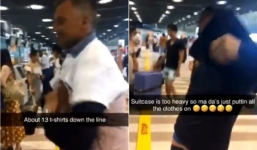 'Trốn phí' hành lý quá cân, người đàn ông mặc thêm 15 lớp áo