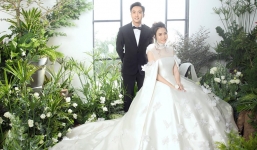 Đàm Thu Trang công bố chiếc váy cưới chính thức đẹp đến nín thở