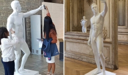 UNESCO xin lỗi vì mặc quần áo cho tượng khỏa thân