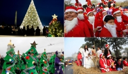 Không khí Giáng sinh tưng bừng khắp 5 châu