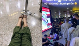 H'Hen Niê ngồi bệt chờ máy bay ngày 28 Tết