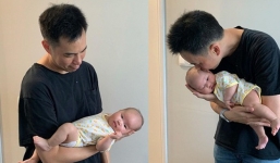 Chồng Shark Linh bế con khiến dân mạng được phen hú hồn