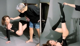 Ngọc Trinh lại tung clip hậu trường 'đốt mắt', Chung Thanh Phong mới gây chú ý