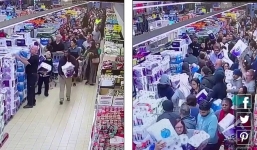 Dịch Covid-19: Dòng người ập vào tranh giấy vệ sinh như lũ gây sốc