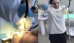 Rùng mình khoảnh khắc lôi con rắn dài hơn 1m ra khỏi miệng cô gái trẻ