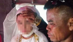 Xót xa trước lễ cưới của cô dâu nhí với ông chú U50