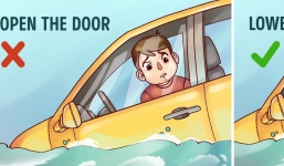 2 bước quan trọng nhất để thoát khỏi ô tô rơi xuống nước