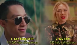 Tin giải trí hot nhất trưa 31/12: Tranh cãi quanh cát xê Sơn Tùng M-TP và Mỹ Tâm, Tóc Tiên gây hoang mang sau phát ngôn tục tĩu