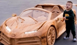 Ông bố Bắc Ninh tự tay làm siêu xe Bugatti Centodieci trăm triệu tặng con trai