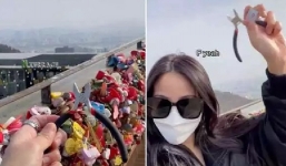 Hậu chia tay, cô gái bay từ Mỹ về nước cắt khóa tình yêu khiến dân mạng trầm trồ