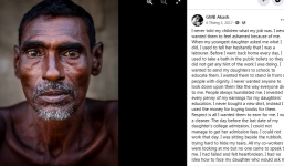 Rớt nước mắt câu chuyện ông bố dọn cống nuôi 4 con ăn học