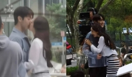 Dương Mịch ngượng ngùng khi hôn Hứa Khải đắm đuối trên phố