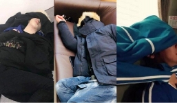 Soi thế ngủ sao Keep Running: Thái Từ Khôn còng queo trên sàn, Lý Thần độc lạ, Angela Baby đẹp động lòng người