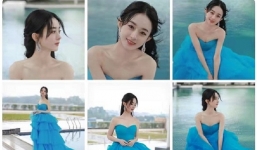 Triệu Lệ Dĩnh hóa tiểu thư thiên thanh, khoe nhan sắc bùng nổ bên hồ