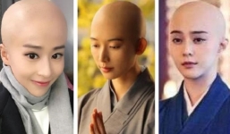 17 mỹ nhân Cbiz trọc đầu: Chương Tử Di gây thất kinh, Địch Lệ Nhiệt Ba cười 'phụt nước'