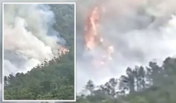 Hiện trường máy bay chở khách rơi tại Trung Quốc: Lửa cháy ngùn ngụt, khói bốc lên như hỏa ngục