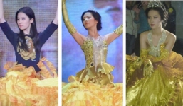 Lưu Diệc Phi đẹp như tiên tử trong hậu trường Kim Ưng 2008