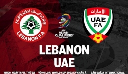 Nhận định Lebanon vs UAE (19h00, 16/11) vòng loại World Cup 2022: Trận cầu '6 điểm'