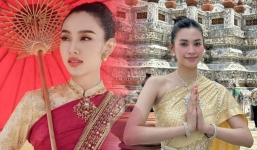 Hoa hậu Tiểu Vy biến hình hóa gái Thái trong trang phục truyền thống, so kè với nhan sắc với Thùy Tiên trước đó thì sao?