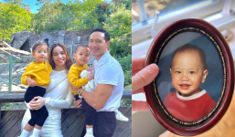 Hồ Ngọc Hà tung ảnh thời bé và niên thiếu của Kim Lý, dự đoán tương lai của bé Leon