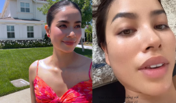 Phạm Hương khoe cận gương mặt ít phấn son, nhan sắc xứng đáng Hoa hậu quốc dân?