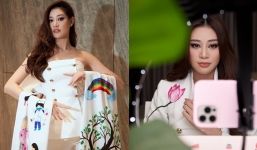 Khánh Vân ghi điểm khi diện bộ vest đầy tính nhân văn trong buổi phỏng vấn với Miss Universe