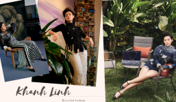 'Cô em Trendy' Khánh Linh xinh tựa nữ thần trong trang phục tái chế