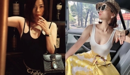 Lệ Quyên đúng chuẩn 'dân chơi hệ đồ hiệu': Trang phục màu nào, túi xách màu nấy