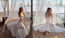 Ngọc Trinh diện váy trắng, đẹp tựa ‘thần tiên tỉ tỉ’
