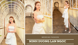Ninh Dương Lan Ngọc diện váy bất đối xứng, rạng rỡ tựa cô dâu trong đám cưới em trai