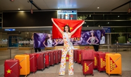 'Ngắm mãi không chán' thời trang sân bay của Khánh Vân trên hành trình chinh phục Miss Universe 2020