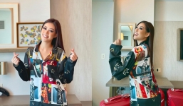 Khánh Vân diện đồ ngủ in hình đại diện của Việt Nam qua các mùa Miss Universe: Chiến lược váy áo ngày càng thông minh