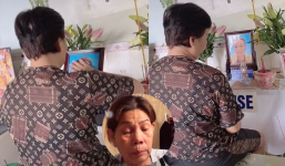 Nghẹn ngào hình ảnh mẹ vợ thất thần ôm di ảnh con rể, thi thoảng tâm sự một mình: Mẹ thương con như ruột thịt của mình