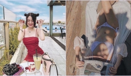Bộ sưu tập đồ bơi ‘mỏng như giấy’ của hot girl Vũ Thị Anh Thư, dân tình 'ngộp thở'