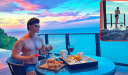 Nathan Lee thả dáng cạnh hồ bơi, chiếc quần ngắn 'có như không' khiến netizen bỏng mắt