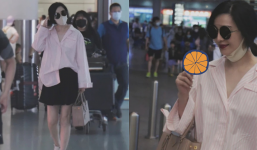 Phạm Băng Băng vừa đi vừa ăn món 'đặc biệt' tại sân bay, hành động nhí nhảnh gây sốt Weibo
