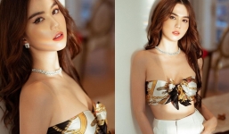 Ngọc Trinh lên đồ sang chảnh, khoe vóc dáng 'mlem' trong dinh thự 1800m2 của Vũ Khắc Tiệp