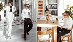 'Bỏ ngoài tai' ồn ào đòi nợ, Vũ Khắc Tiệp và Ngọc Trinh vẫn vui vẻ ở biệt thự 1800m2