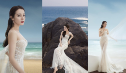 Bộ ảnh Địch Lệ Nhiệt Ba diện váy cưới bất ngờ hot trở lại: Nhan sắc, vóc dáng thuộc hàng top Cbiz