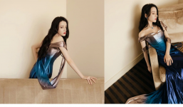 Địch Lệ Nhiệt Ba 'e ấp' tựa nàng thơ tại sự kiện mới đây, làn da 'phát sáng' trong truyền thuyết là có thật ư?