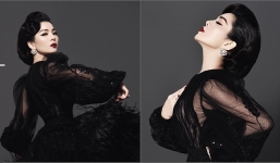Lệ Quyên lộng lẫy tựa thiên nga đen,  nhưng không quên diện váy mỏng tang khoe vòng 1 nức nở