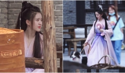 Triệu Lộ Tư dắt chó đi dạo cũng đẹp 'nhức nách', nhưng sao thái độ của pet yêu lại 'zang hồ' thế này