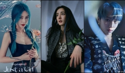 Mỹ nhân Cbiz 'hư hỏng' với tóc xanh : Nhiệt Ba trẻ trâu, Dương Mịch ngầu lòi, Cúc Tịnh Y 'ảo thật đấy'