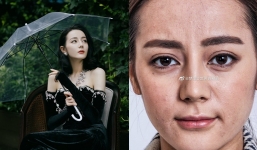 Địch Lệ Nhiệt Ba liên tục bị nhiếp ảnh gia, cánh săn ảnh 'bóc' nhan sắc thật, kinh dị nhất là bàn chân 'đầy hoa'?