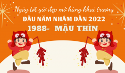 Xem ngày giờ mở hàng, khai trương cho người sinh năm 1988 Mậu Thìn năm Nhâm Dần 2022